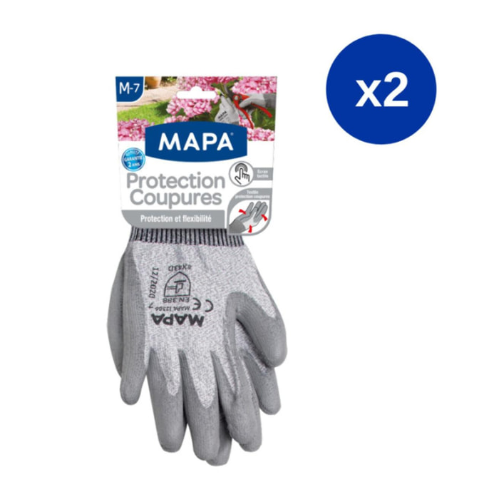 Pack de 2 - Mapa - 1 paire de Gants Protection Coupures Touch - T.M (7)