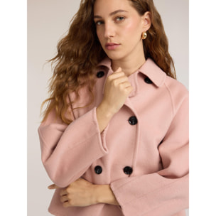 Motivi - Cappotto caban doppiopetto - Rosa