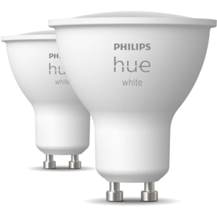 Ampoule LED connectée PHILIPS HUE GU10 White pack de 2