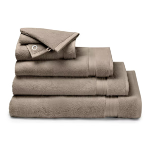 Carre pur coton 550 g/m² uni beige Elea chataignes
