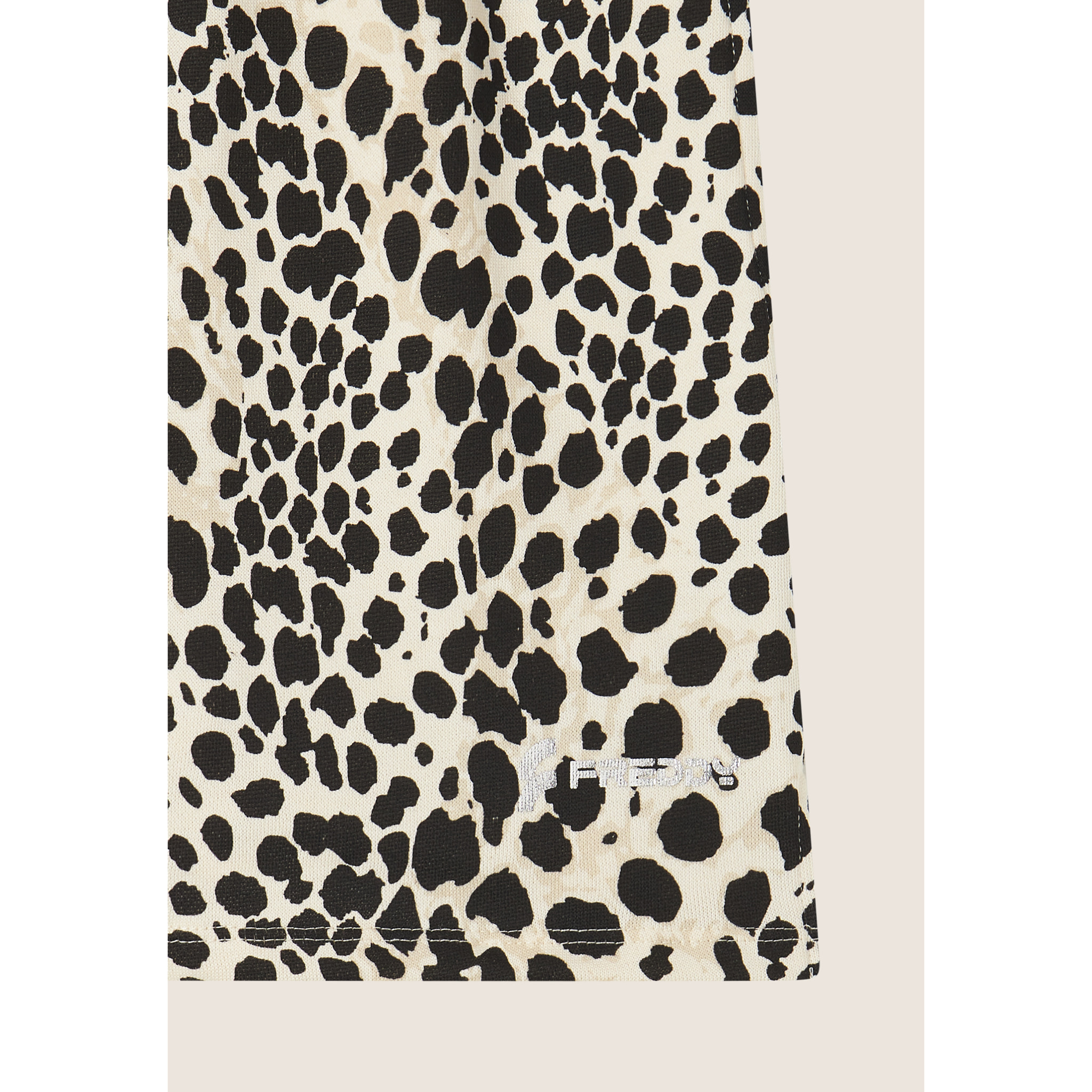 Pantaloncini animalier regular fit in french terry
