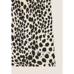 Pantaloncini animalier regular fit in french terry