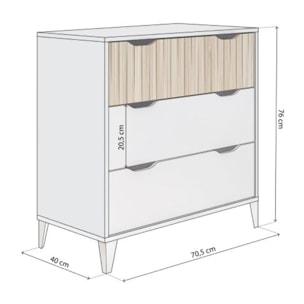 Cómoda Nitza On Blanco Artik (Blanco Mate) - Natur