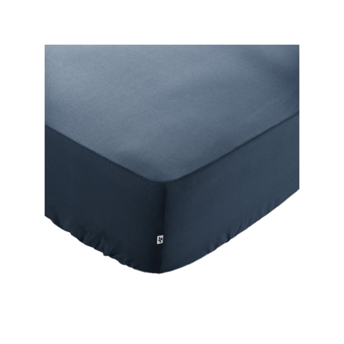 Drap housse 180 x 200 cm en coton avec bonnet H. 30 cm - AMBRE