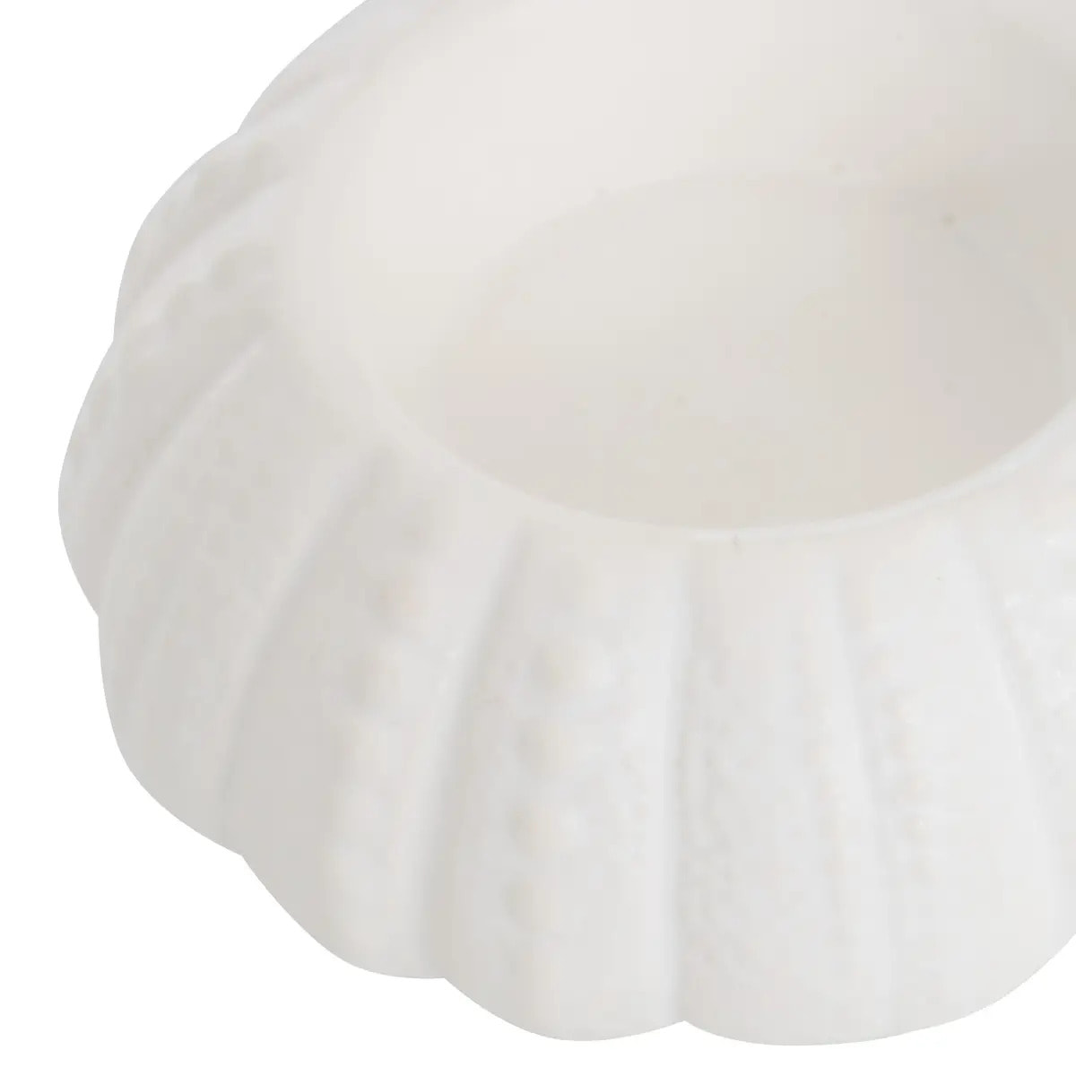 Photophore Ocea en Grès 8,4x3,5x8,4 cm Blanc