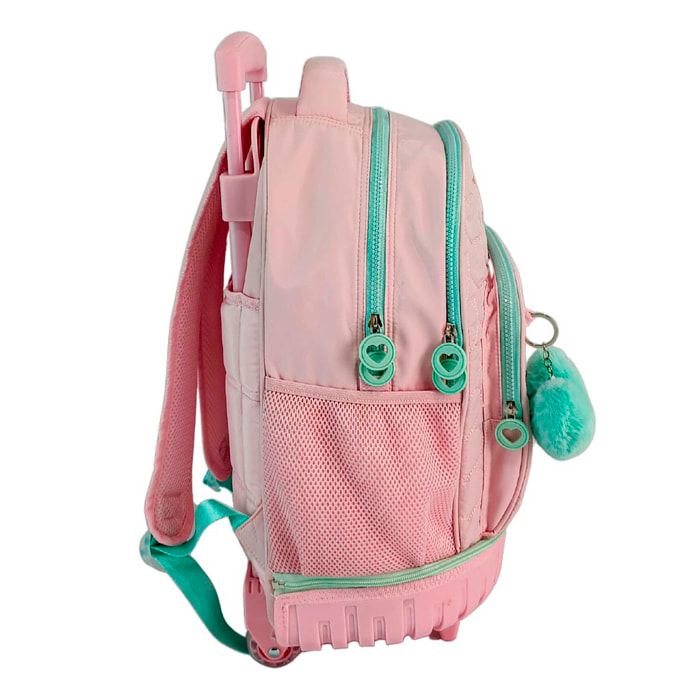 Trolley Fjo Compacto Doble Cuerpo Gran Capacidad Blin Blin Chic. Espaldera y tirantes ajustables y acolchados.