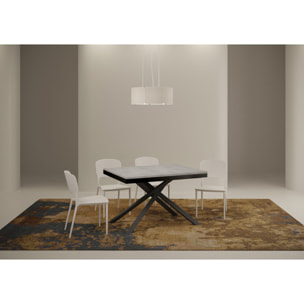 Mesa extensible 90x120/224 cm Karida Evolution cemento estructura antracita