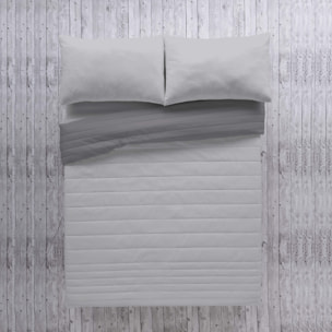 Icehome - Colcha Bouti - Lisa - Reversible - 100% Microfibra - 70 gr/m² - Gris/Gris Claro