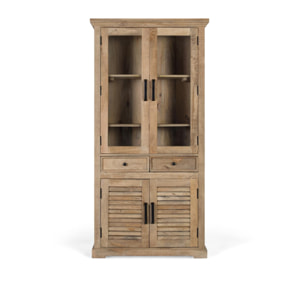 Vitrina de Madera de Mango 90 Cm Estilo Rústico Contemporáneo