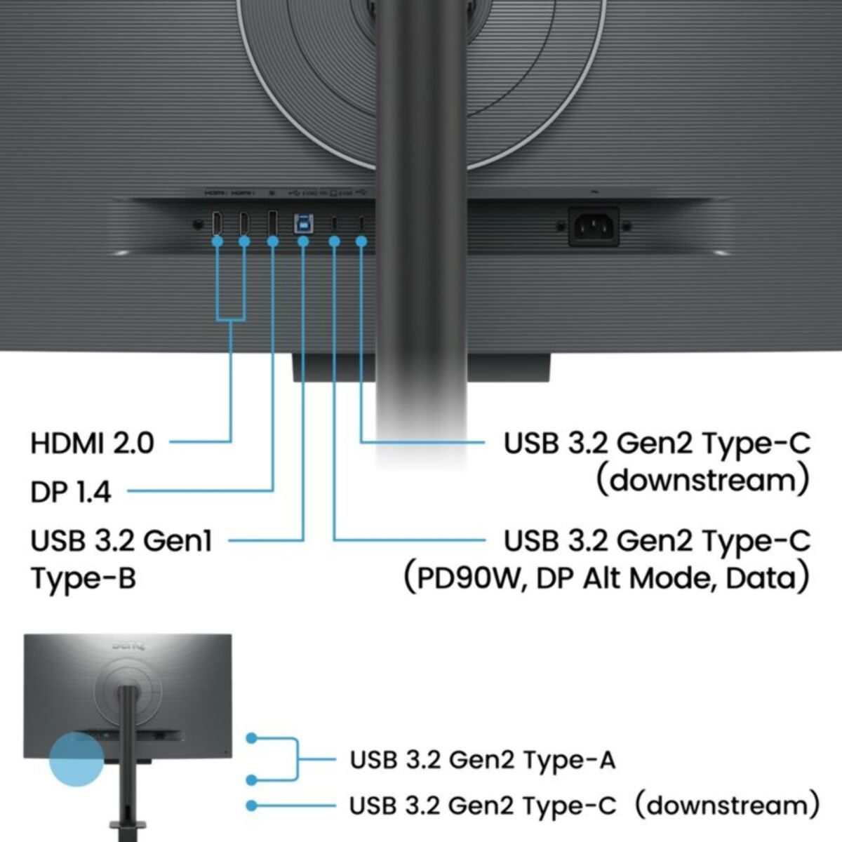 Ecran BENQ RD320UA 32" IPS DUHD HDR USB-C 90W