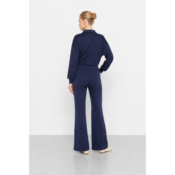 Kocca - Pantaloni da donna a gamba larga in viscosa ed elastan Donna
