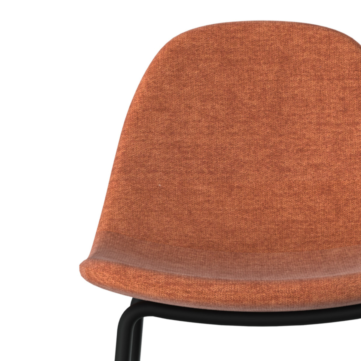 Lot de 2 chaises pour îlot central en tissu terracotta 65,5 cm - Henrik