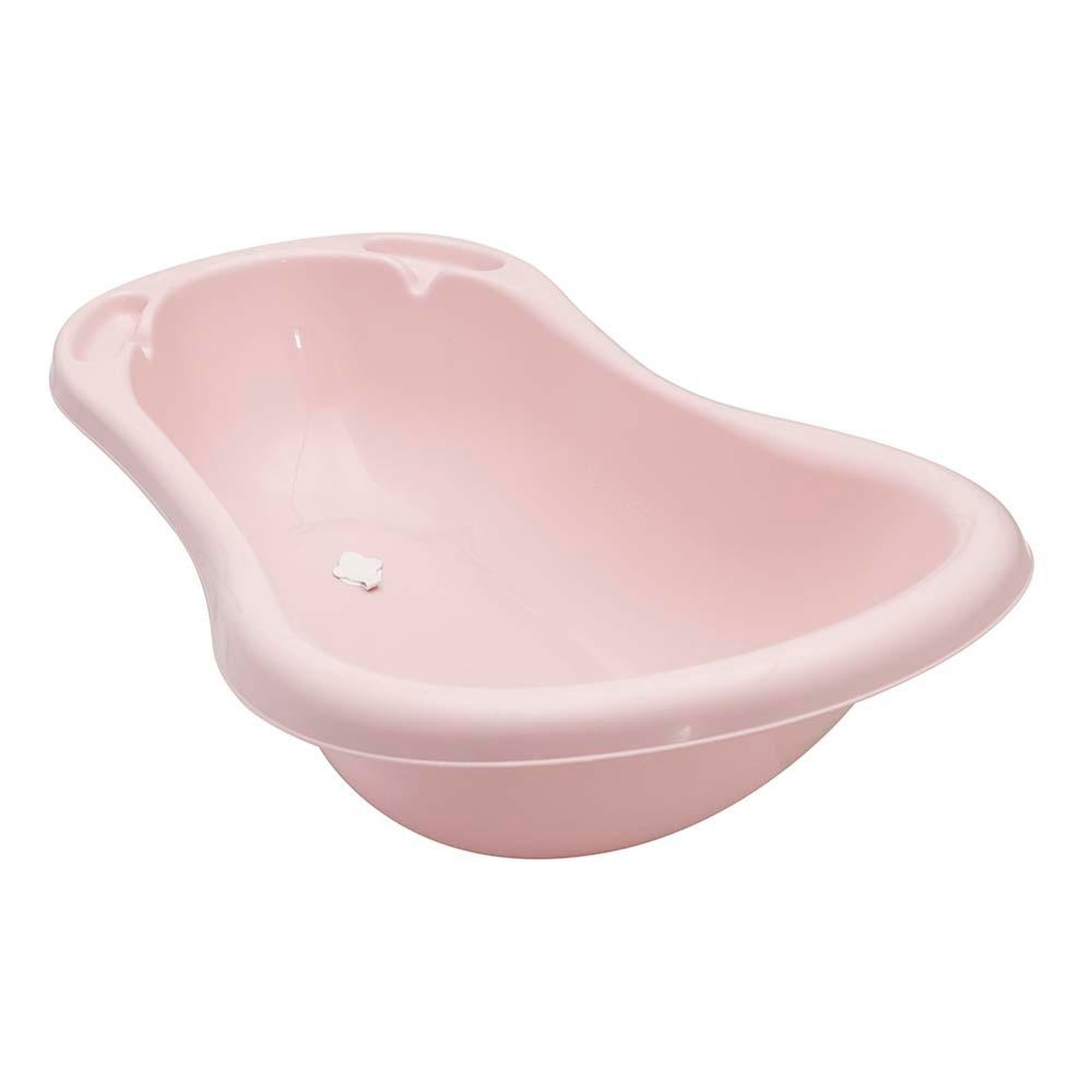 Bañera ergonómica con tapón, de 0 a 12 meses, 84 cm, rosa nórdico