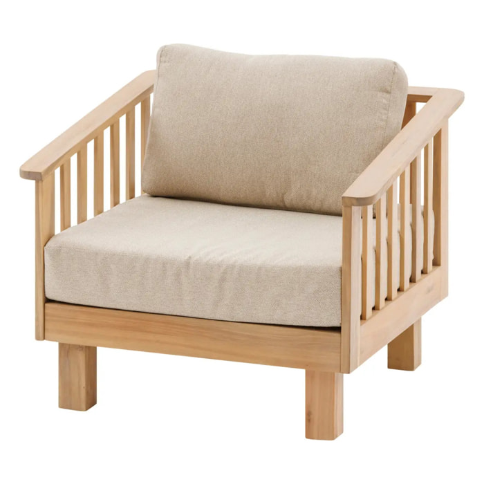 Fauteuil de salon de jardin "Xenia" acacia