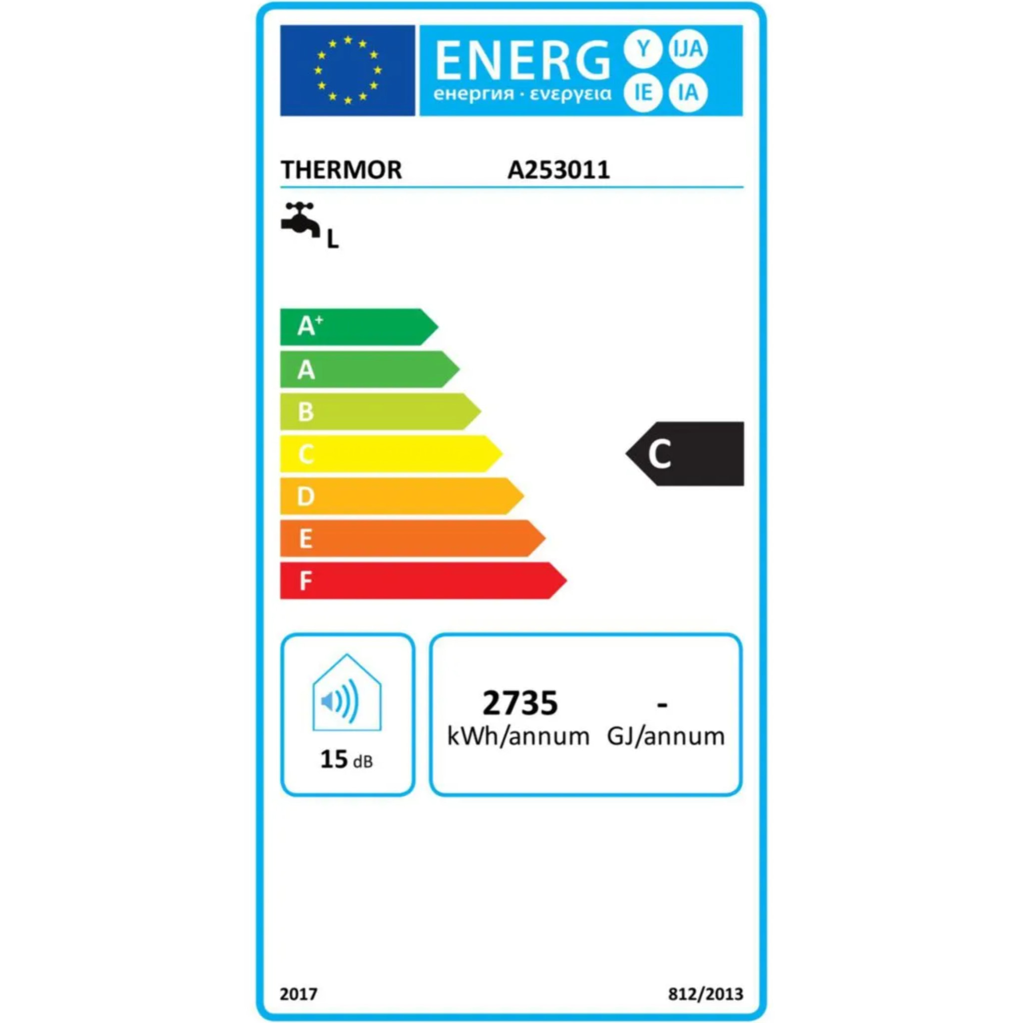 Chauffe-eau électrique Blindé Vertical stable standard - 200 L - THERMOR - 282030