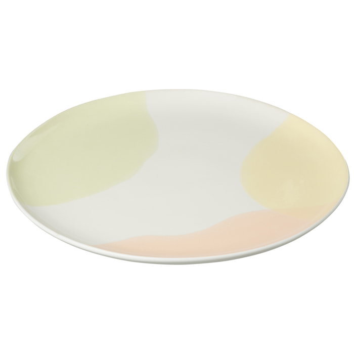 J-Line assiette Point - porcelaine - mix - large - 6 pcs