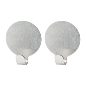 Lot de 2 crochet adhésifs ronds Fackelmann Tecno