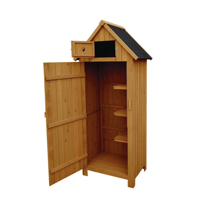 Armoire de jardin "Cabanon" - 77 x 54.5 x 179 cm - Marron