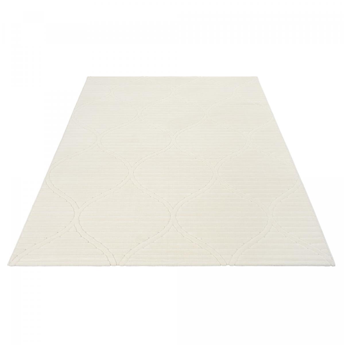 Grand tapis intérieur extérieur en relief ton sur ton TIHE