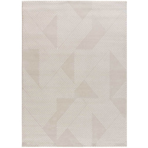 HL-GEOMETRIC Alfombra con texturas neutras de pelo corto en color crema, varias medidas disponibles