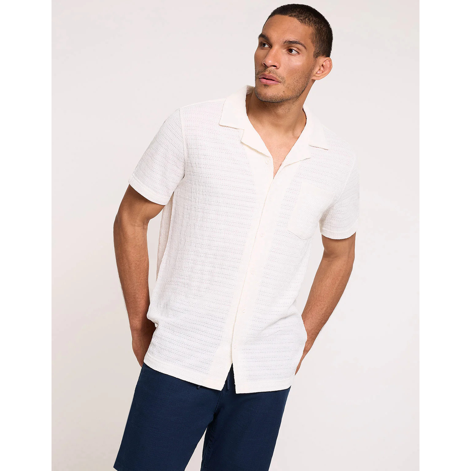 Camisa de Punto Calado Blanca - Puntillet