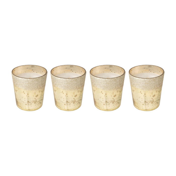J-Line geurkaars M-Chic - verre - or - 21H - boîte de 4