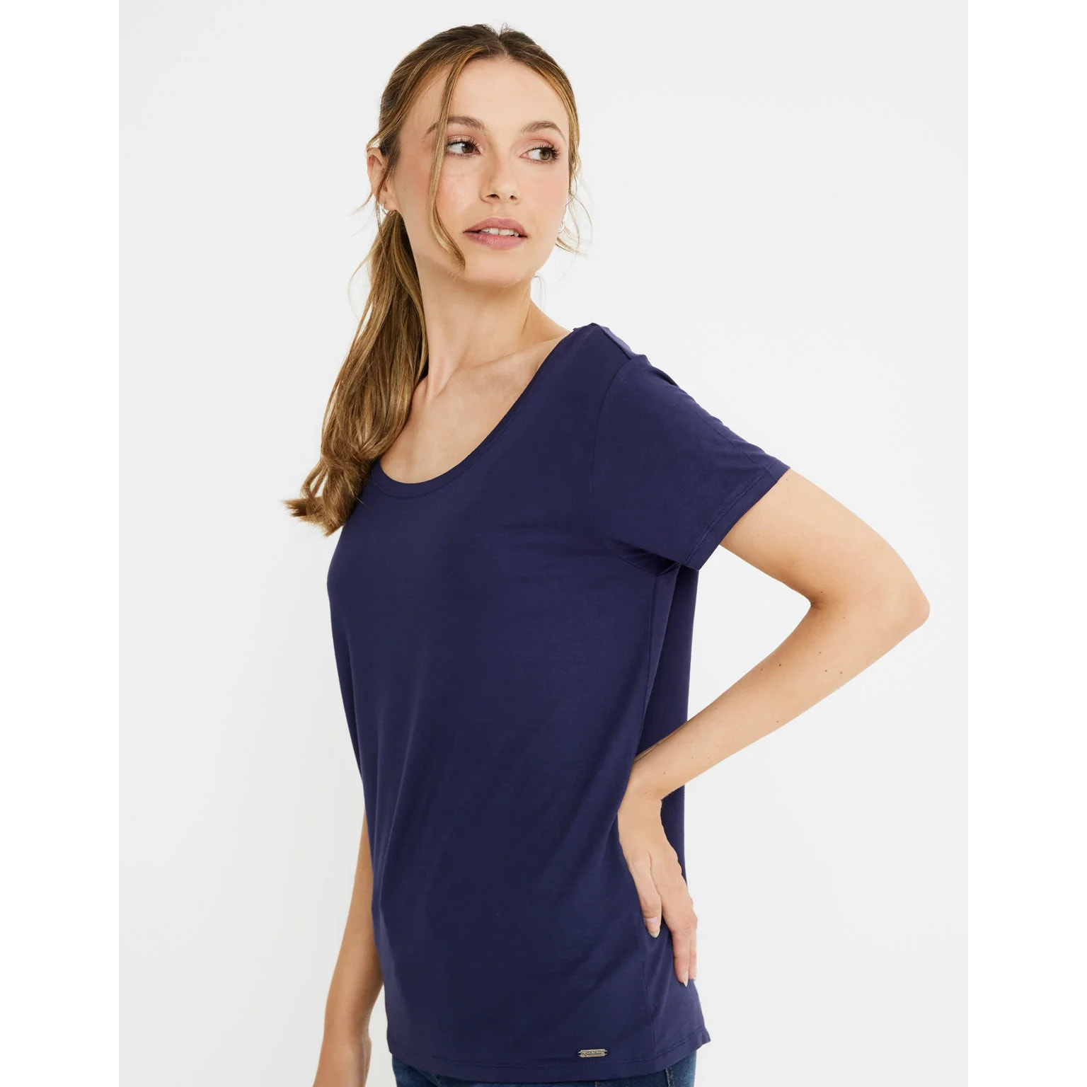 Camiseta Manga Corta Azul Marino - Kanae