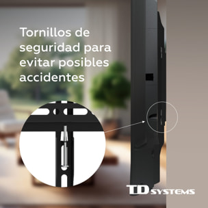 Soporte de TV pared fijo de bajo perfil para pantallas de 32 a 55 pulgadas. VESA máximo de 400 x 400 mm - TD Systems P30X25F44