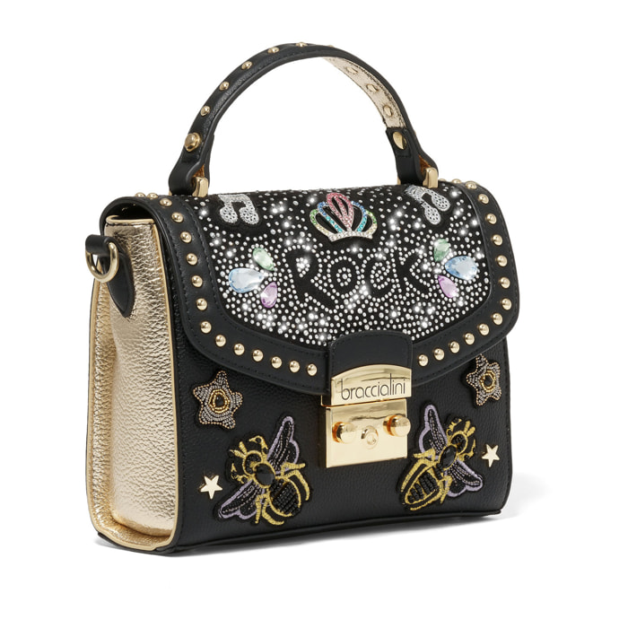 Borsa a mano  da donna In Poliuretano e Poliestere Prodotto artigianale 21x17,5x7,5 cm