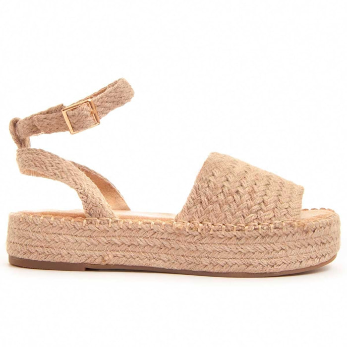 Sandalias de Plataforma - Beige - Altura: 4 cm