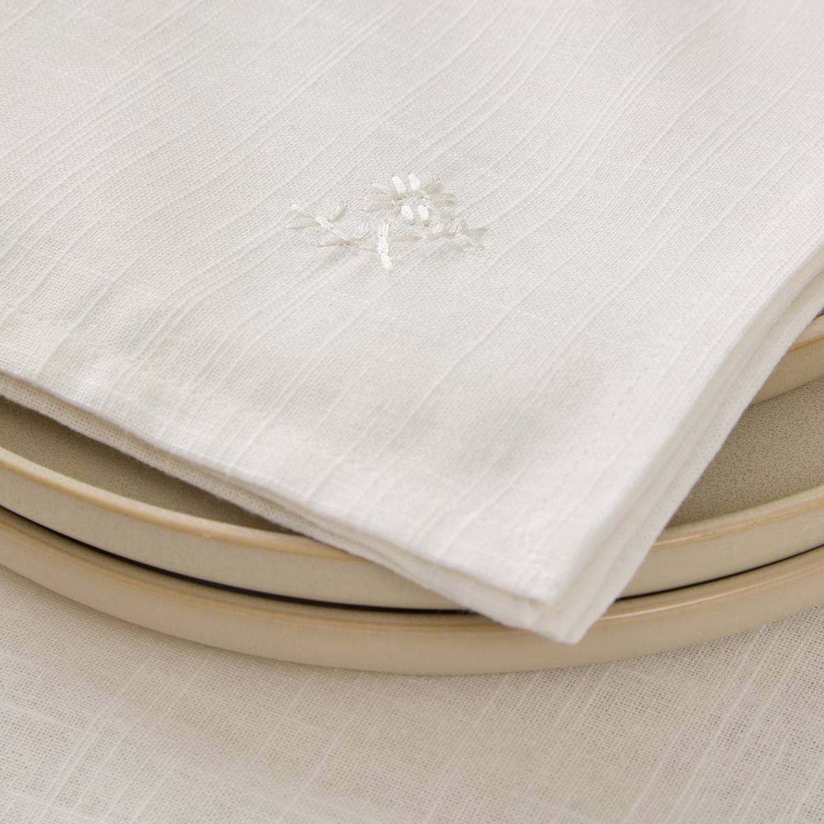 4 serviettes de table Joy 40x40cm blanc