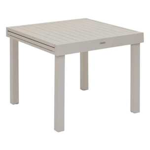 Table de jardin extensible "Piazza" argile 8 places en aluminium traité en epoxy