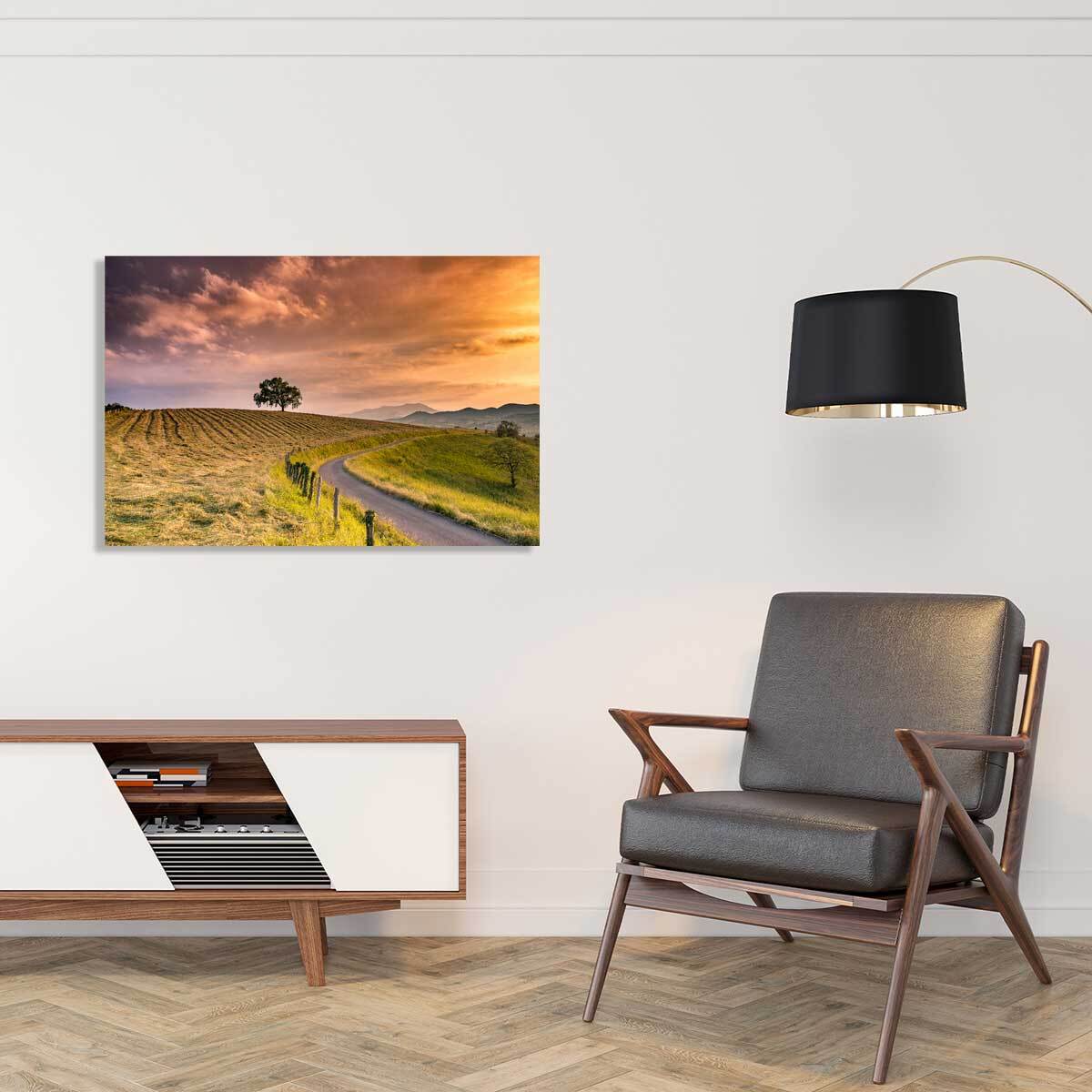 Tableau paysage nature chemin des basques  Tableau plexiglas