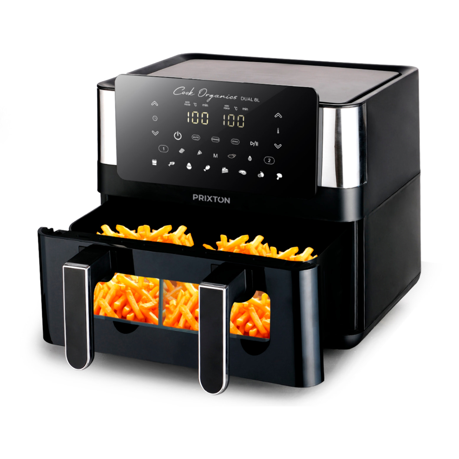 Freidora de Aire caliente sin aceite Cook Organics - 8 Litros - 12 Programas - 2000 W