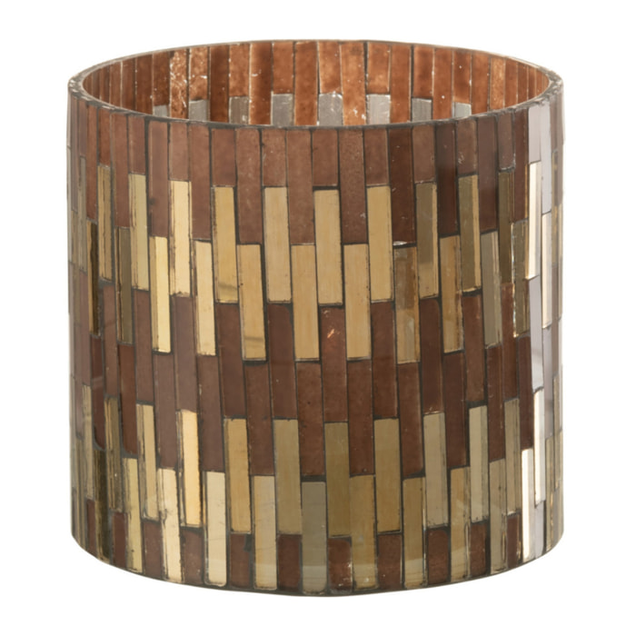 J-Line photophore Chic - verre - marron/or - medium