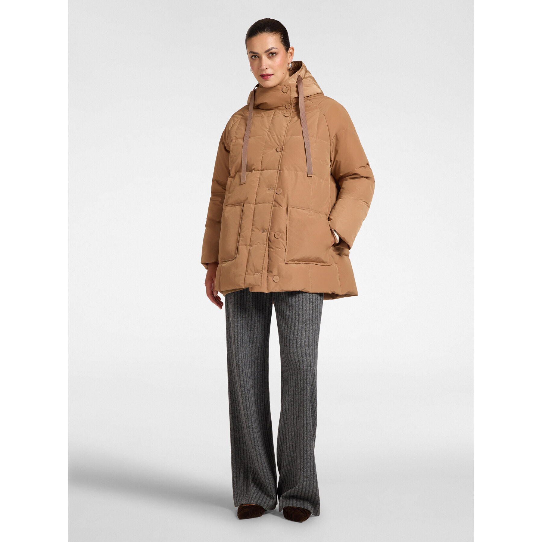 Elena Mirò - Piumino in nylon trapuntato - Beige