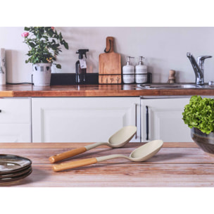 Couverts à salade en bois et silicone GUNNAR