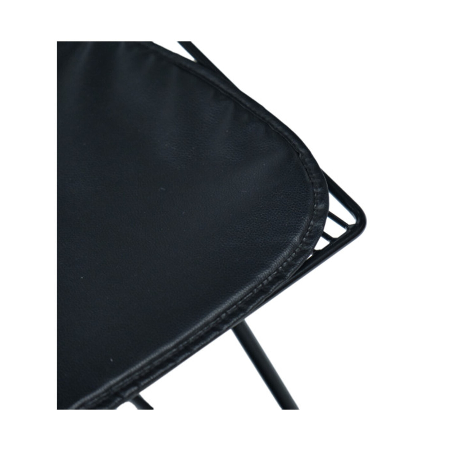 Chaise filaire en métal noir - dossier forme géométrique - PALERMO 01