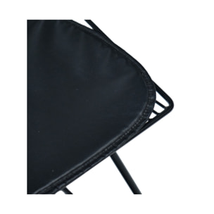 Chaise filaire en métal noir - dossier forme géométrique - PALERMO 01