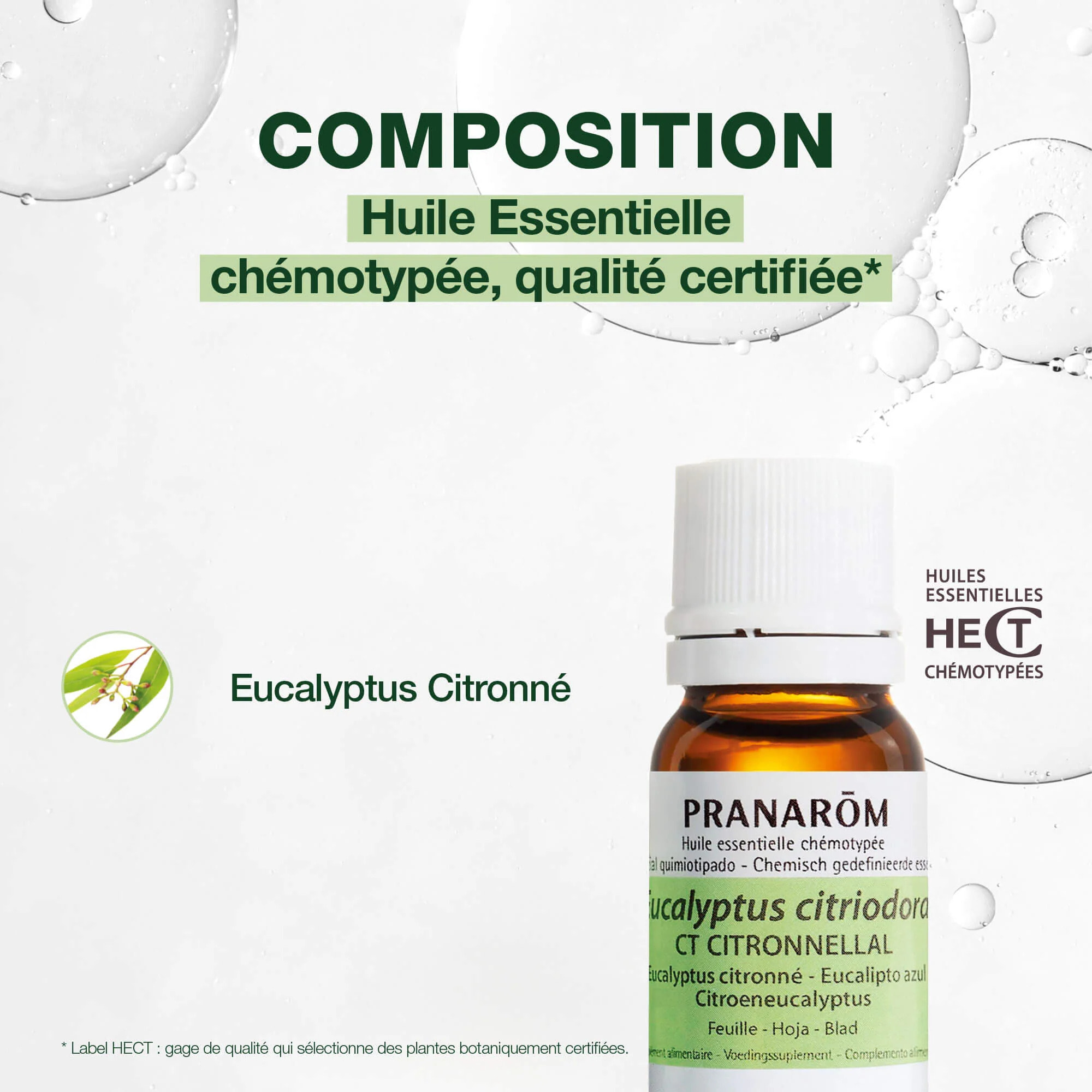 Pranarom - Huile Essentielle d'Eucalyptus citronné - 10 ml