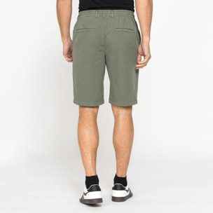 BERMUDA IN RIPSTOP LEGGERO CON ELASTICO E COULISSE