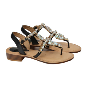 Sandali infradito con dettagli gioiello