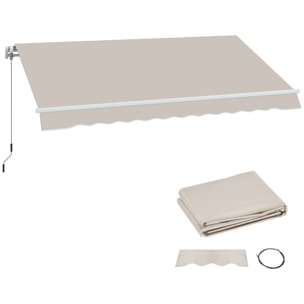 Techo de Repuesto para Toldo 2,8x2,5 m Toldo de Lona con Protección UV 50+ Impermeable Tela de Repuesto para Patio Terraza Jardín Crema