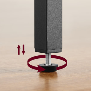 Scarpiera moderna Oskar in rovere e metallo nero