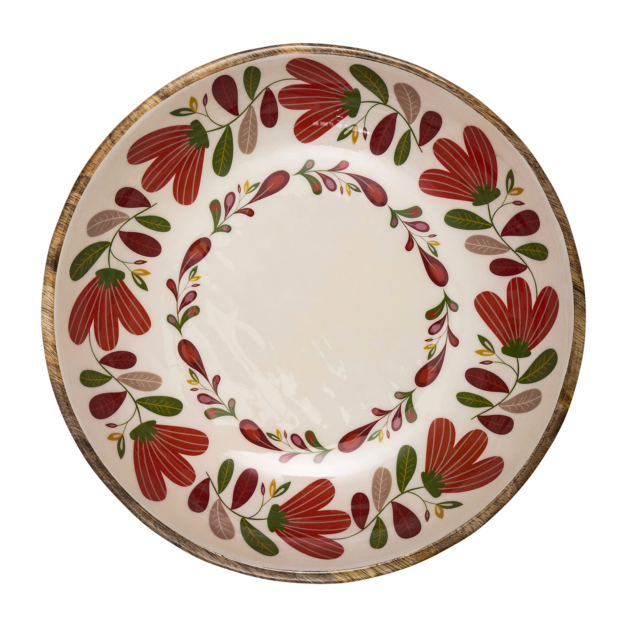 Saladier - HOME DECO FACTORY - Selena - Manguier - Marron - D33 cm