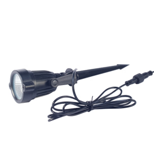 Forlight Proyector Solar LED Exterior IP65, 15W Luz Blanca Fría 6500K, Resistente al Agua y Golpes, Instalación Fácil con Pinchos, Ecológico y Versátil para Jardines y Terrazas