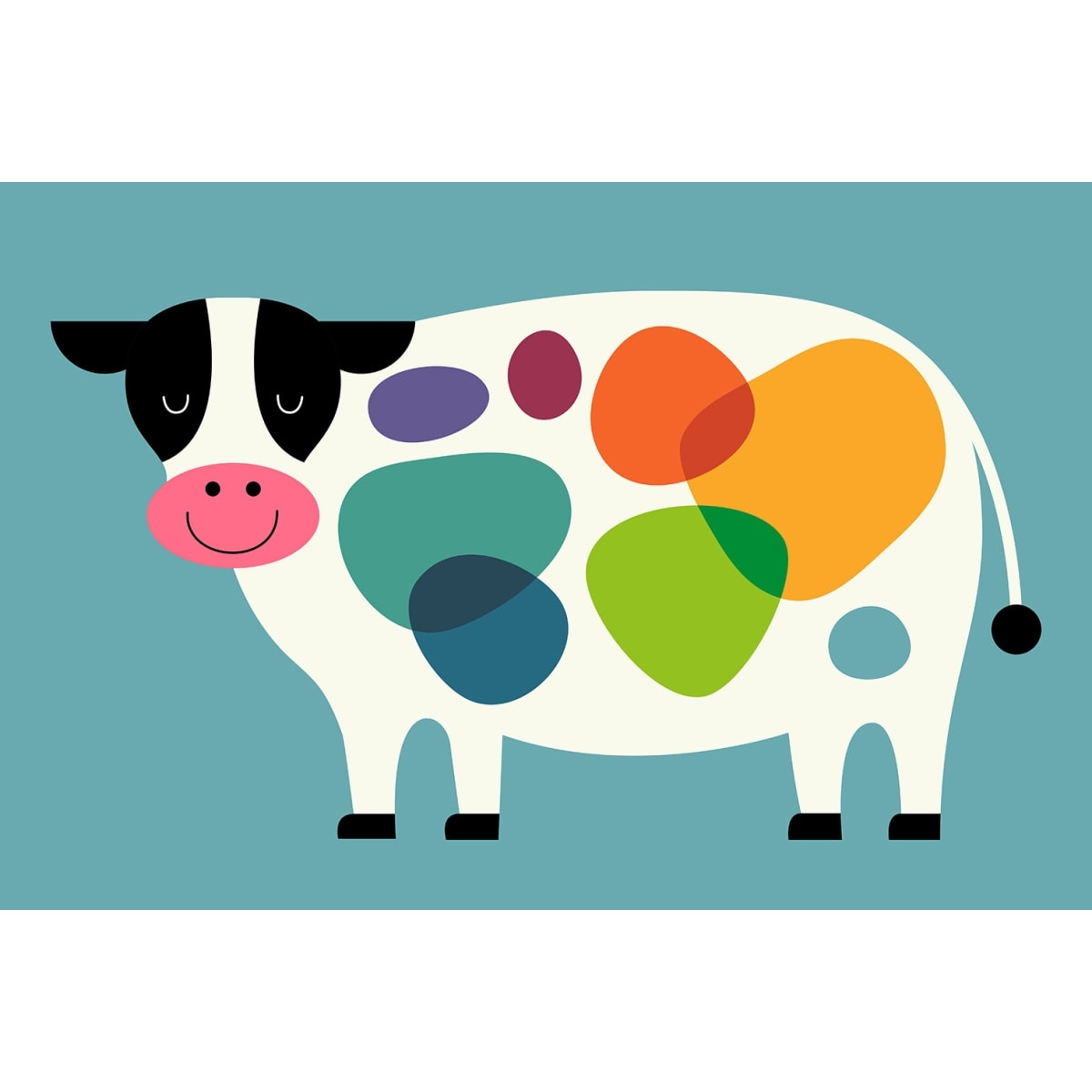 Tableau happy milk ! Toile imprimée