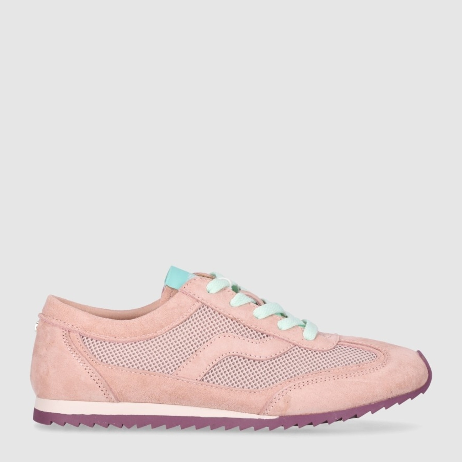 Deportivos de Serraje - Rosa - Tacón: 1 cm