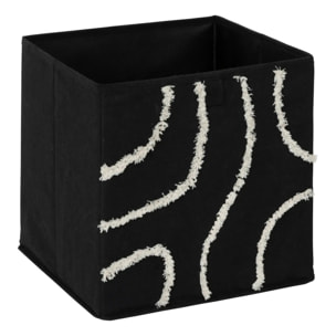 Boîte de rangement Mix'n modul 31x31cm relief bali noir