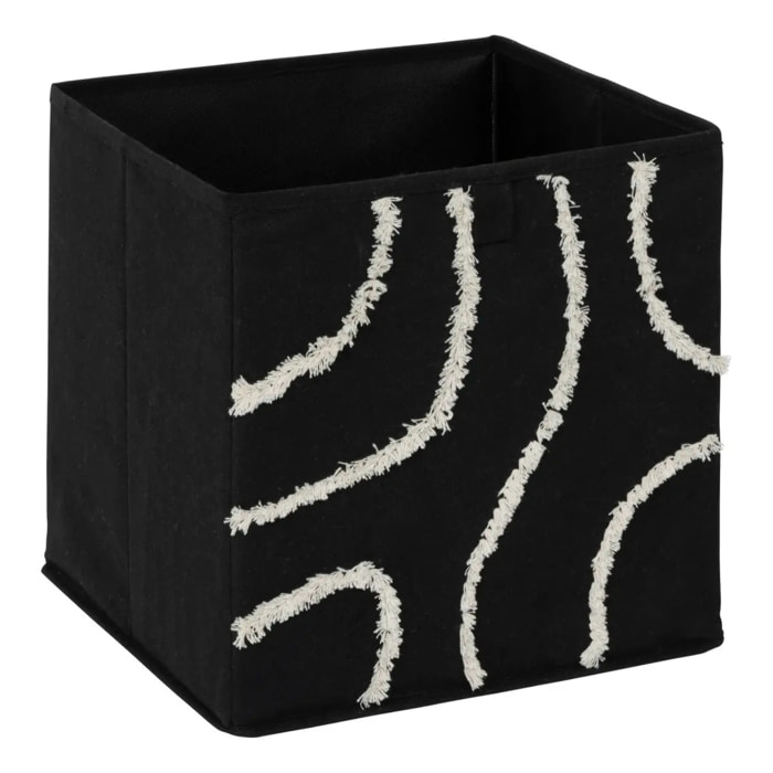 Boîte de rangement Mix'n modul 31x31cm relief bali noir